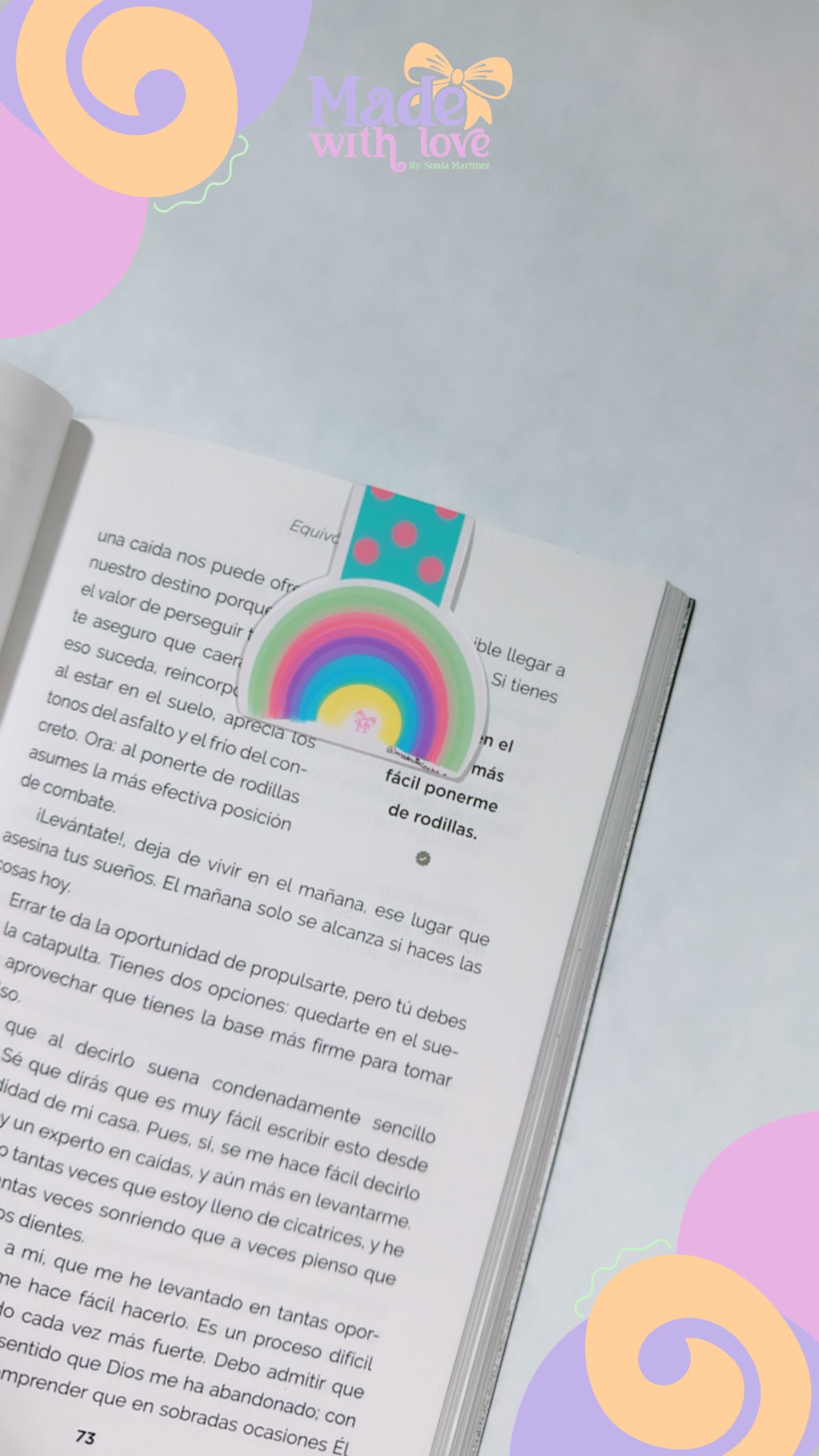 Rainbow Magnetic Bookmark